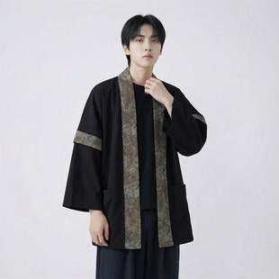 春秋季新款中国风外套男大码改良上衣宋制对襟短衫日常款开衫汉服