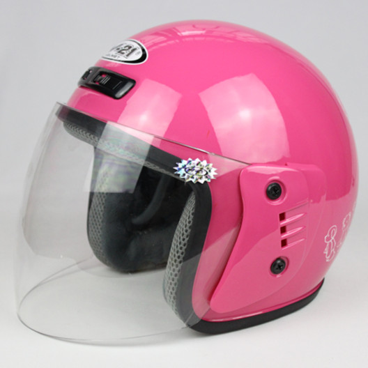 正品电动车头盔 机车电瓶车 女士冬半盔 安全帽哈雷盔 可爱防晒