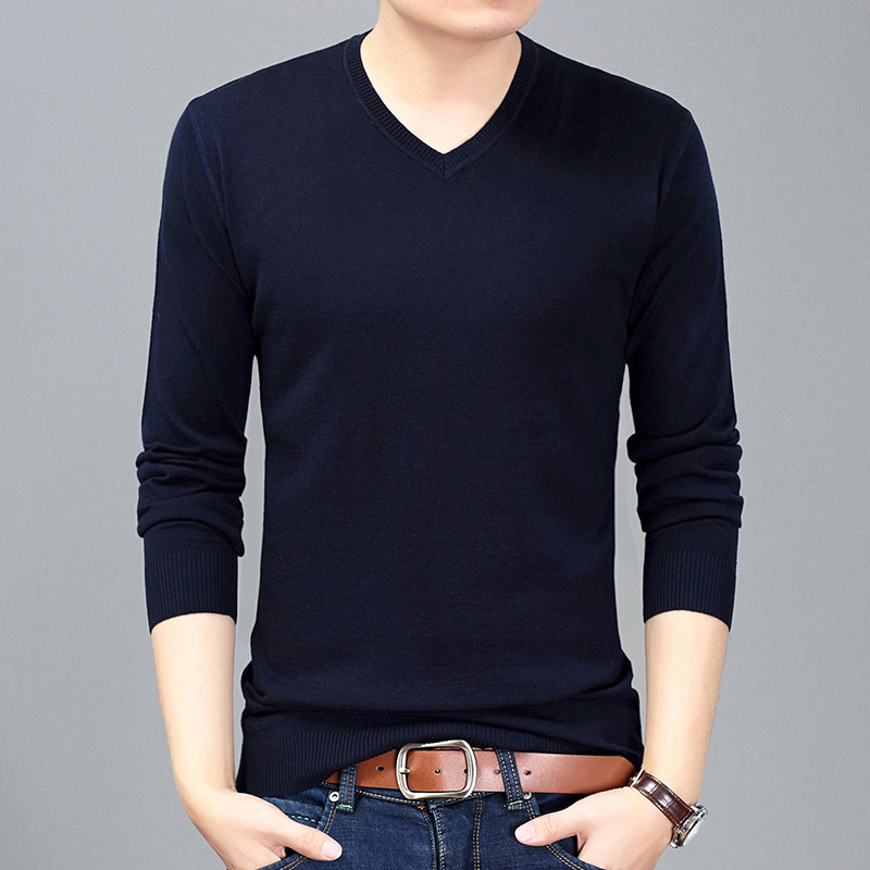 오르도스 봄 얇은 가디건 남성 브이넥 무지 바닥 스웨터 스웨터 남성 긴팔 티셔츠 남성