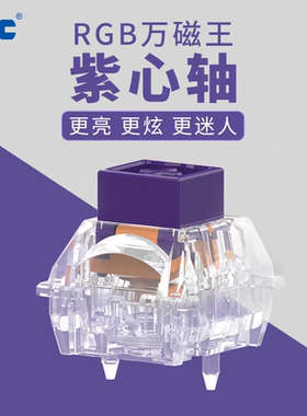 TTC RGB万磁王紫心轴 高铁式结构 高精度 Melgeek定制 透光性强