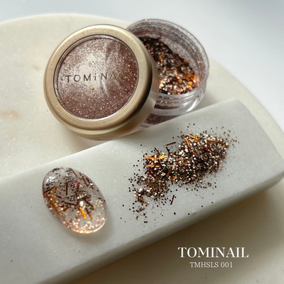 美甲饰品 Tominail2024年新品爆款涩味风褐石蕾丝混合百搭闪粉