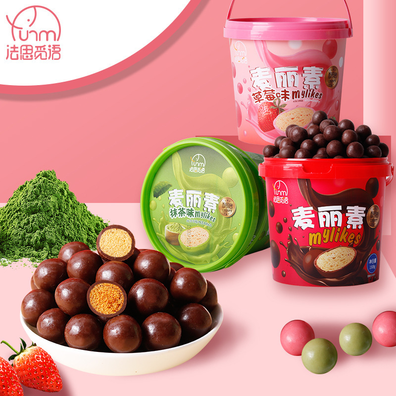 法思觅语麦丽素巧克力168g童年