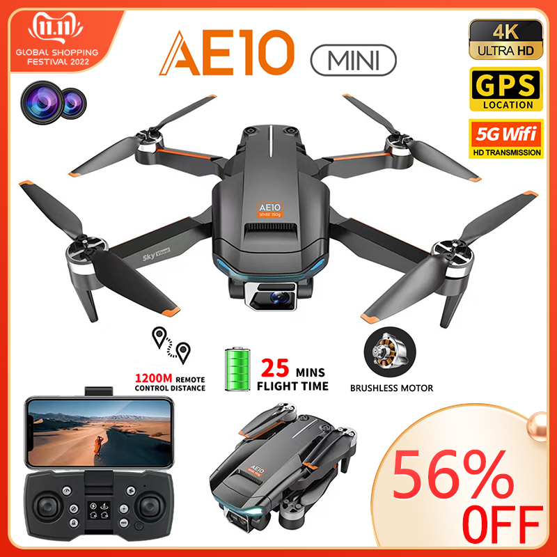 Newest AE10 MINI GPS Drone 5G Wifi 4K HD Camrea Long Battery