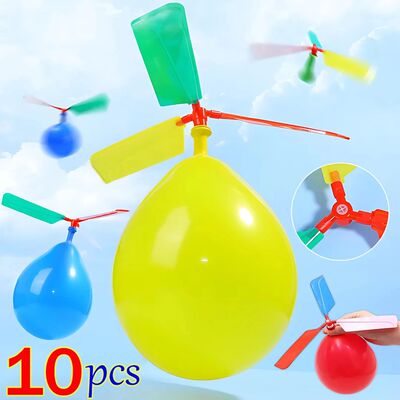 1-10PCS Propeller Balloon Helicopter Toys Children's DIY Bal