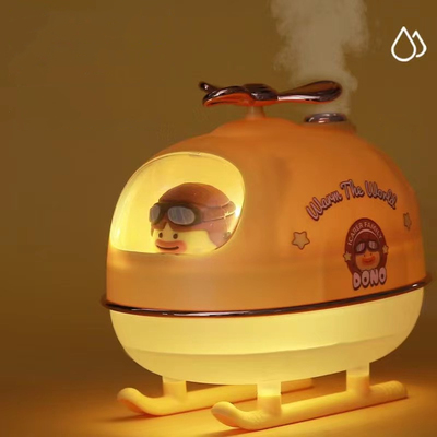 Mini Cartoon Helicopter Aroma Air Humidifier USB Electric Es