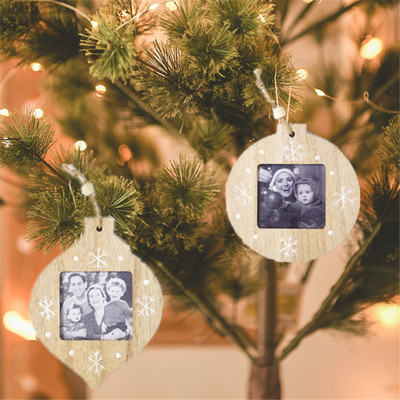 Christmas Wooden Photo Frame Ornament Navidad 2023 New Year