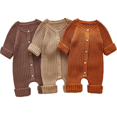 Autumn Boys Baby Knitted 2022 Girls Romper Newborn Jumpsuit