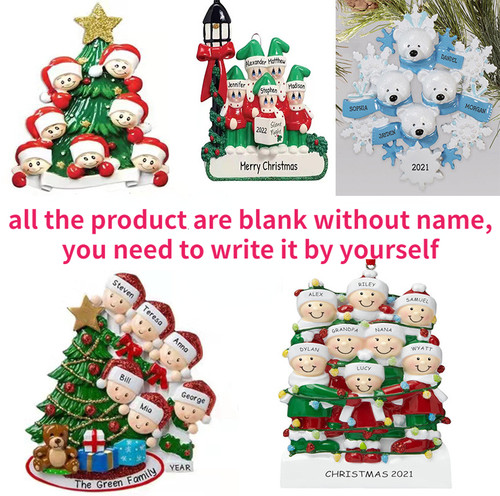 2022 New Christmas Hanging Pendant Family Resin Alloy DIY Na