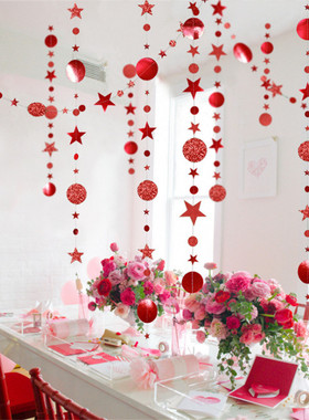 4M Twinkle Star Paper Garland Christmas Decorations for Home