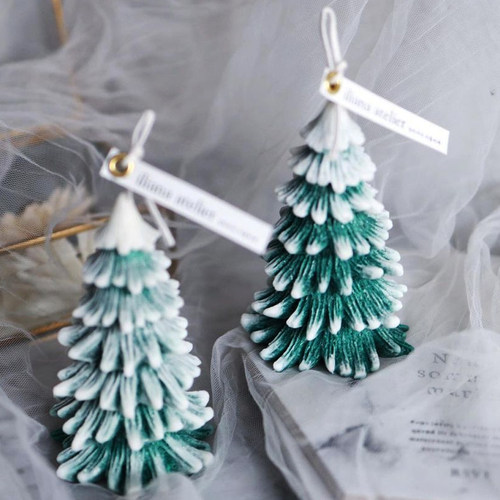 3D Large Christmas Tree Candle Wax Mold Handmade Xmas Gift S