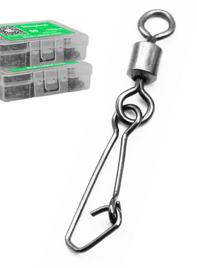 50/100PCS Fishing Connector 3/0#-14# Barrel Swivels Snap Rol