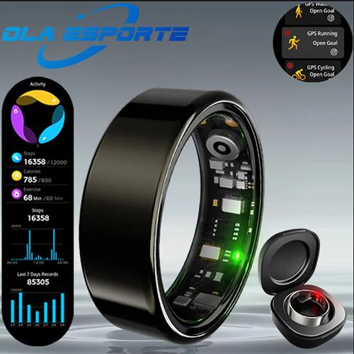 For  Smart Ring Men Women Bluetooth Monitor Blood HeartRate