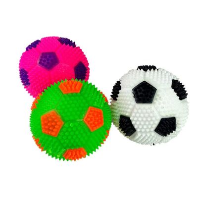 1Pc Squeak Light Soccer Ball Dog Chew Toy Clean Teeth Promot