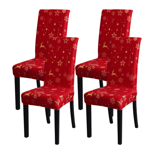 Christmas Chair Cover 6 PCS Set  Xmas Chair Cover for Dining