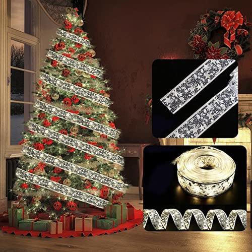 Christmas Ribbon Fairy Light Christmas Decoration DIY Bows S