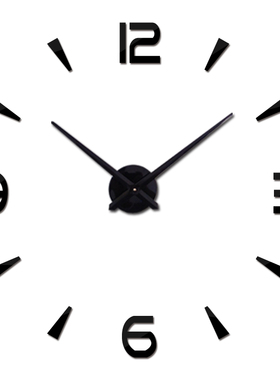Brief Fashion Wall Clock For Living Room Design Acrylic Mirr