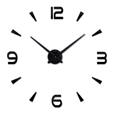 Brief Fashion Wall Clock For Living Room Design Acrylic Mirr