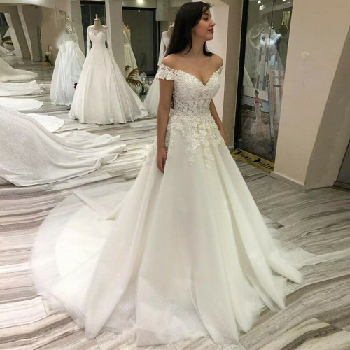 BEPEITHY Off The Shoulder Lace Wedding Dresses For France Wo