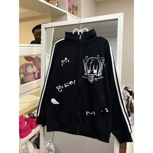 Japanese Subculture Sweet Sweatshirt Women Autumn Winter Lon