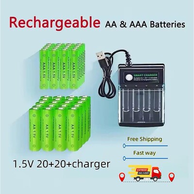 Original AA Rechargeable AAA Battery 1.5V AA 9800mAh/AAA 880