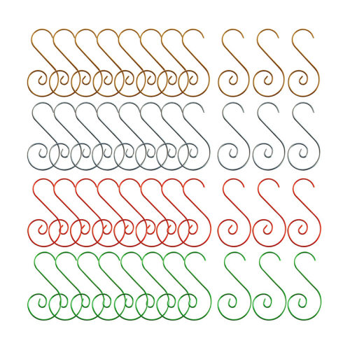 Christmas Ornament Metal S-Shaped Spiral Pendant Hooks Chris
