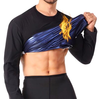 Sauna Shirt for Men Sweat Suit Compression Long Sleeve Top W