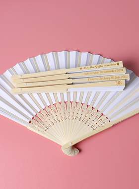 50/30 PCS personalise hand-painted foldable paper fan portab