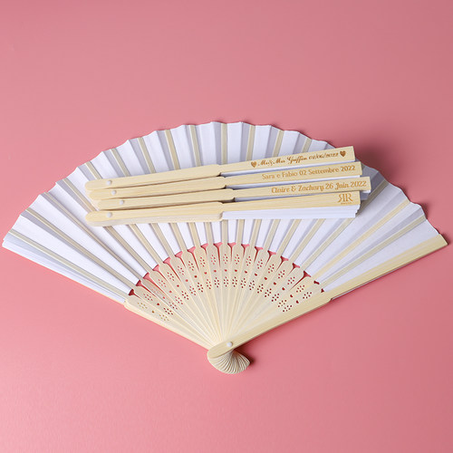 50/30 PCS personalise hand-painted foldable paper fan portab