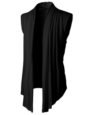 Spring Summer Men Sleeveless Jacket Street Fashion Knitted V