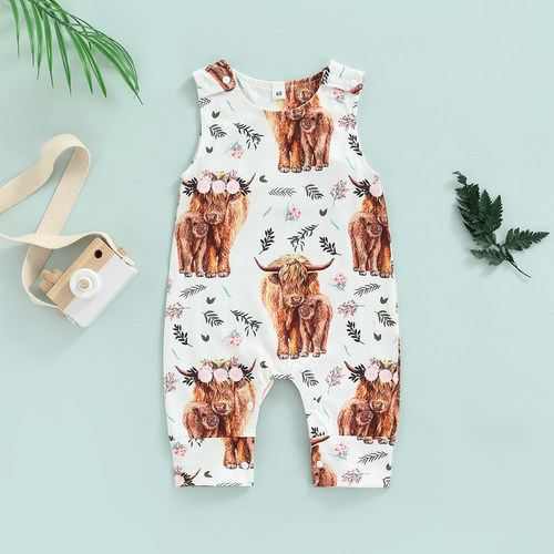 Citgeett Summer Infant Baby Girls Jumpsuit Sleeveless Flower