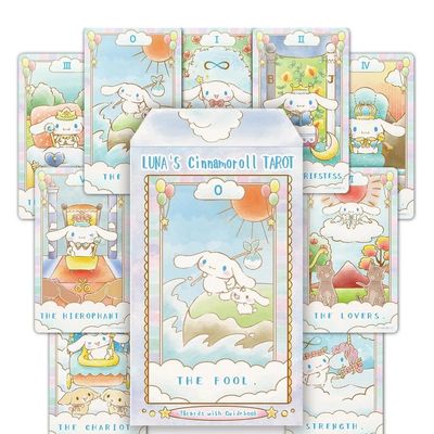 12*7cm Luna's Cinnamoroll Tarot Deck 78 Pcs Kawaii Japanese