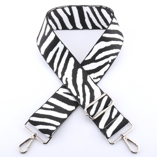 3.8cm Zebra Pattern Bag Strap Adjustable Belt For Bags Repla
