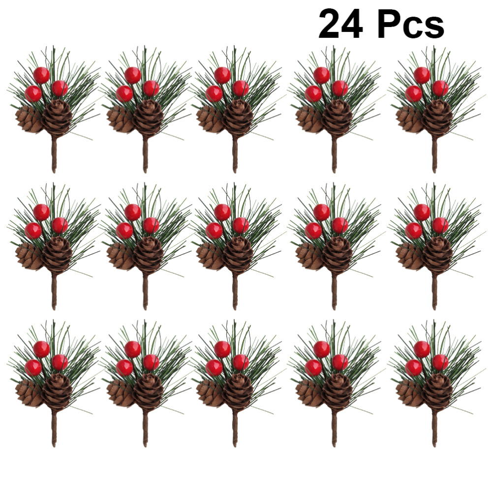 Artificial Christmas Pine Tree Branches with Pine Cones Life