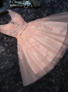 Elegant Pearl Pink Prom Dresses 2022 Sexy Prom Dress Short V