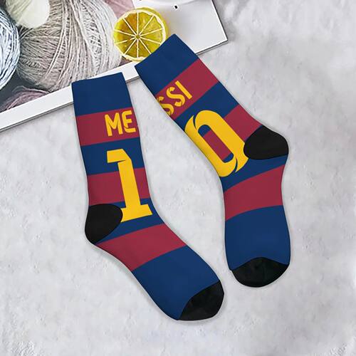 Messi Soccer No.10 Men's Socks Novelty Funny Happy Socks Com