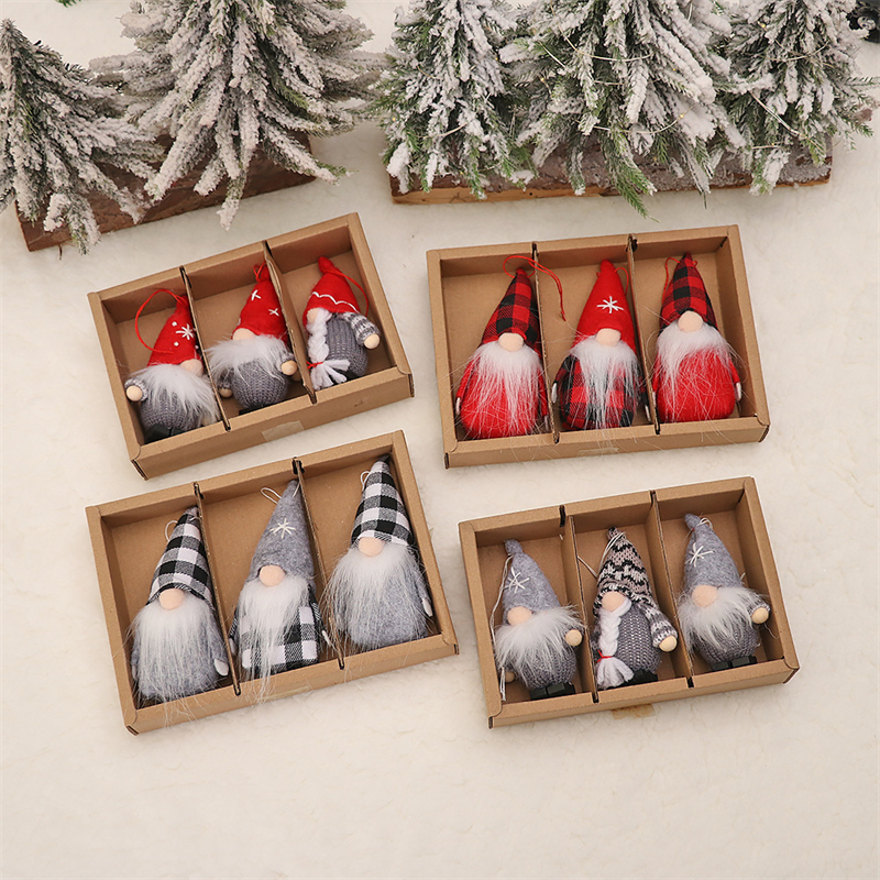 3Pcs/set Christmas Gnomes Angel Dolls Christmas Decorations
