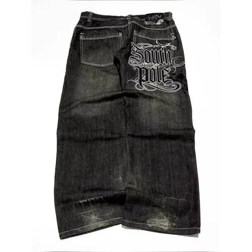 American Y2K Set nd Letter Embroidered Loose Jeans Men Haraj