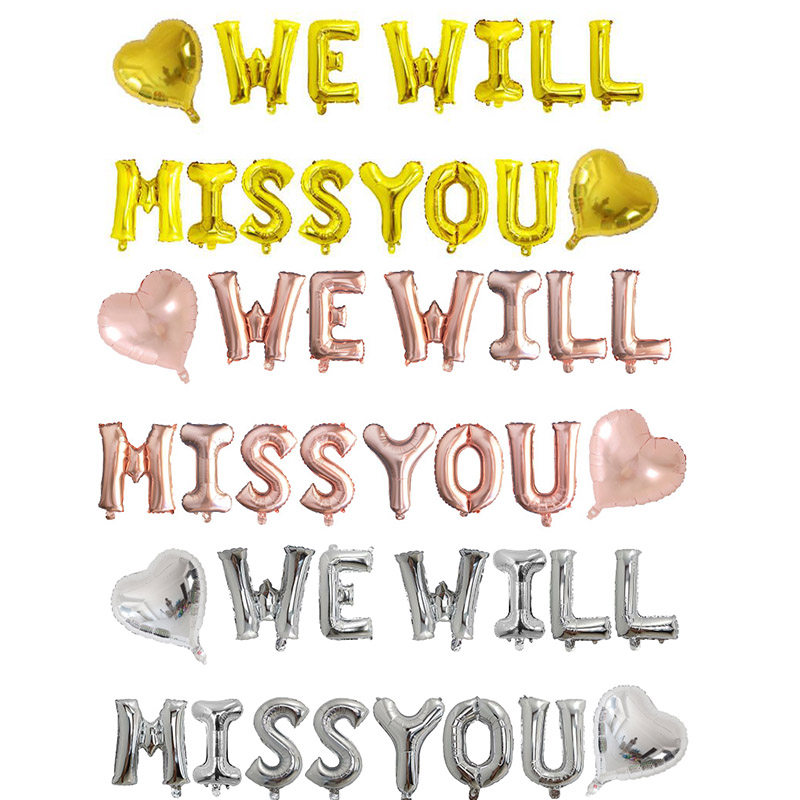 16inch we will miss you balloon banner farewell party suppli