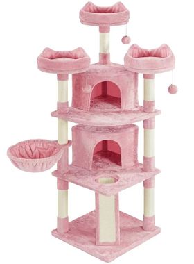 69'' H Cat e Cat Tower with Condos Platforms Scratching Post