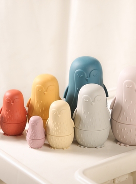 1Set Montessori Nesting Dolls Toy Russian Matryoshka Doll BP