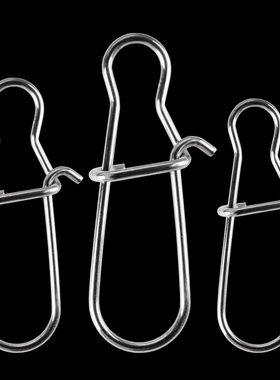 100Pcs Fishing Swivel Connector Hooks Line Clip Lock Carabin