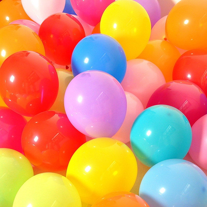 100Pcs Birthday Balloons 10inch Latex Helium Balloon Thicken