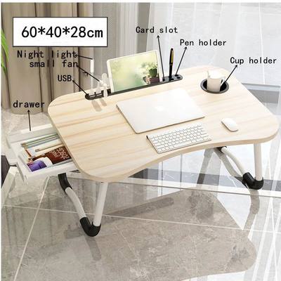 Home Folding Laptop Desk for Bed & Sofa Laptop Bed Tray Tabl