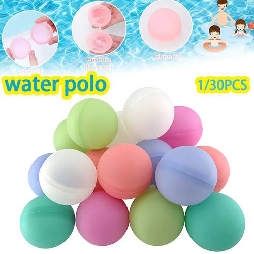 1-30PCS Reusable Water Balloons Toys Quick Fill Sealing Wate