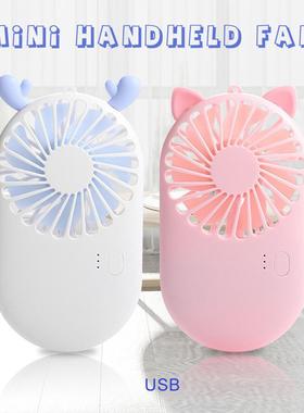 Summer 1pc Cute Portable Mini Fan Handheld USB Chargeable De