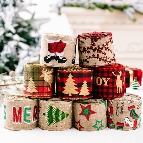 5M Imitation Hemp Ribbon Christmas Ribbons DIY Bowknot for C