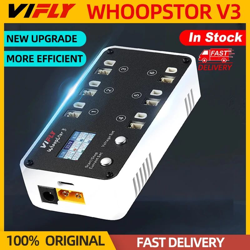 NEW VIFLY WhoopStor 3 V3 6 Ports 1S LIPO LiHV Battery Charge