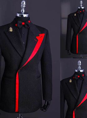 Classic Wedding Tuxedos Handsome Men Suits Peaked Lapel 2 Pi