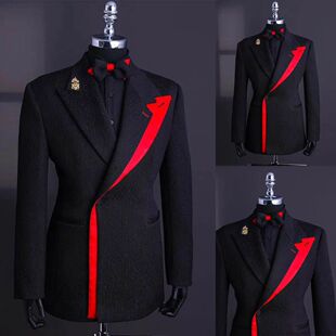 Classic Wedding Tuxedos Handsome Men Suits Peaked Lapel 2 Pi