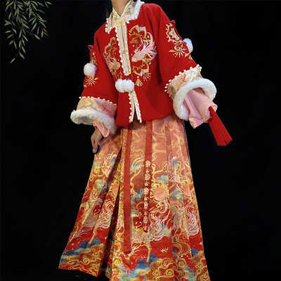 Winter Hanfu Sets Women Chinese Traditional New Year Hanfu C